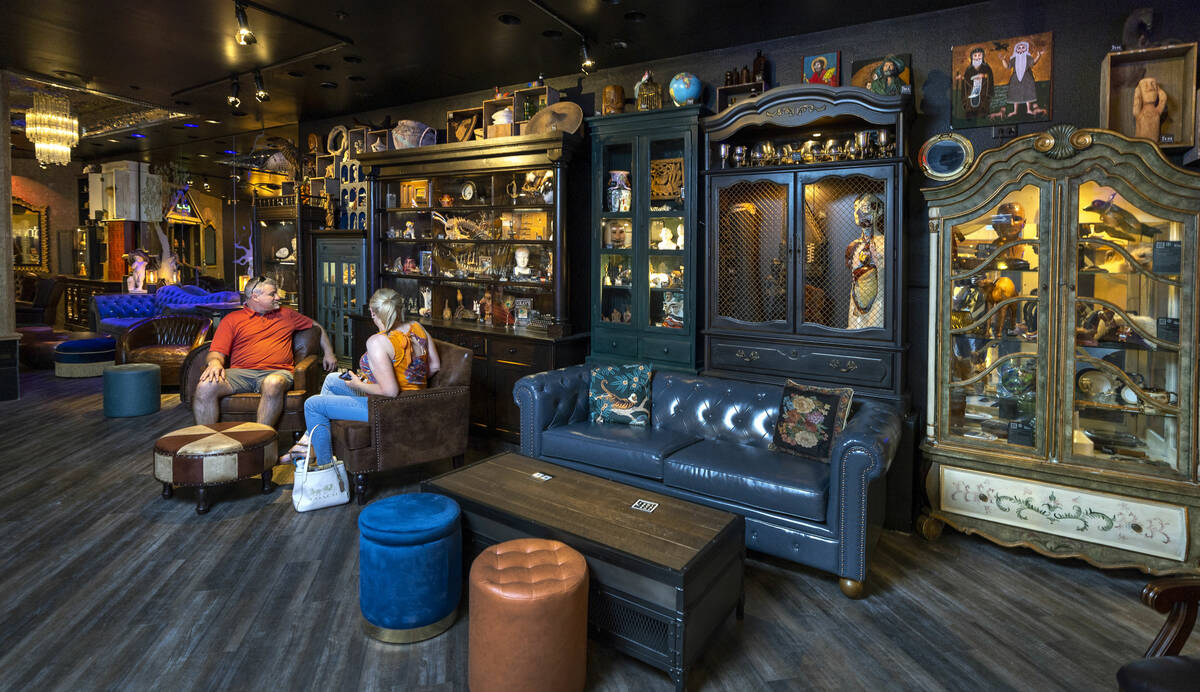 Jesse and Michelle Ferguson of Rochester, New York, relax about the interior of the newly opene ...
