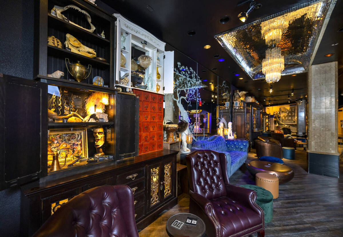 Interior of the newly opened Cabinet of Curiosities which also includes The Lock hidden speakea ...