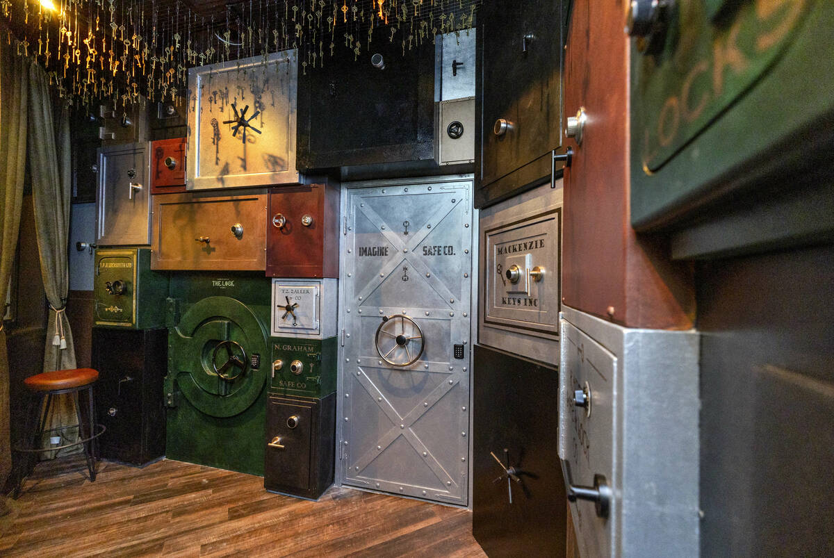 Door locks and safes containing codes within the entry into The Lock hidden speakeasy inside of ...