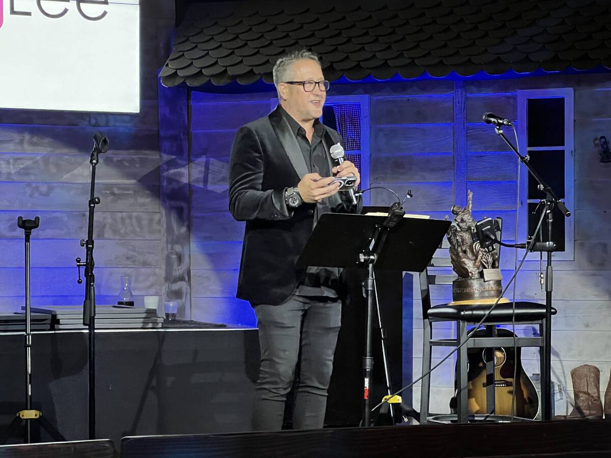 Acclaimed film and TV director and author Nick Nanton appears at his Las Vegas Walk of Stars ce ...