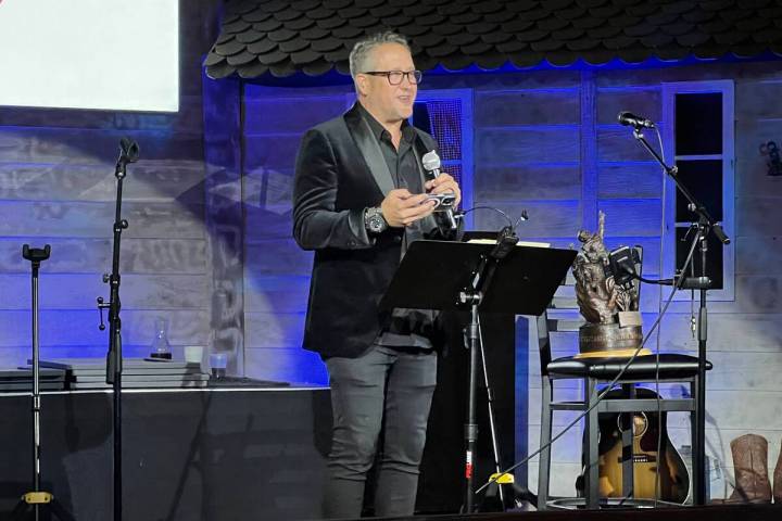 Acclaimed film and TV director and author Nick Nanton appears at his Las Vegas Walk of Stars ce ...