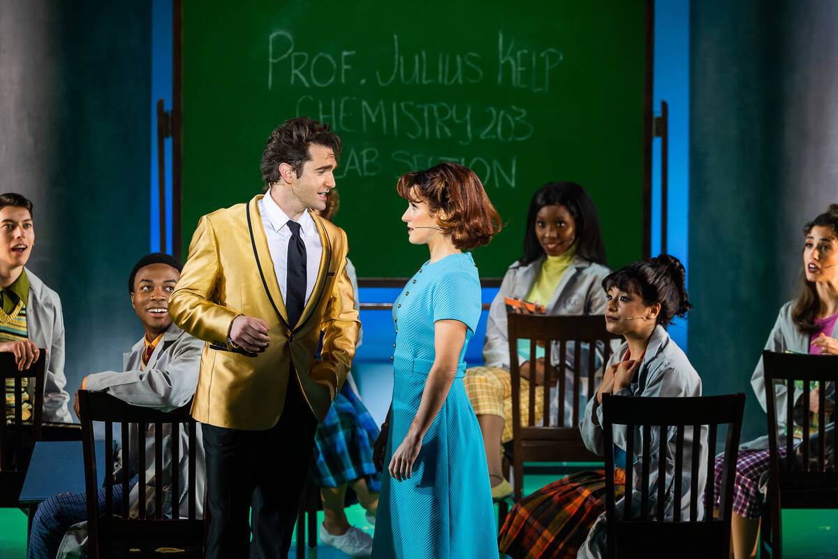 Dan De Luca and Elena Ricardo are shown in a scene from "The Nutty Professor" at Ogunquit Playh ...