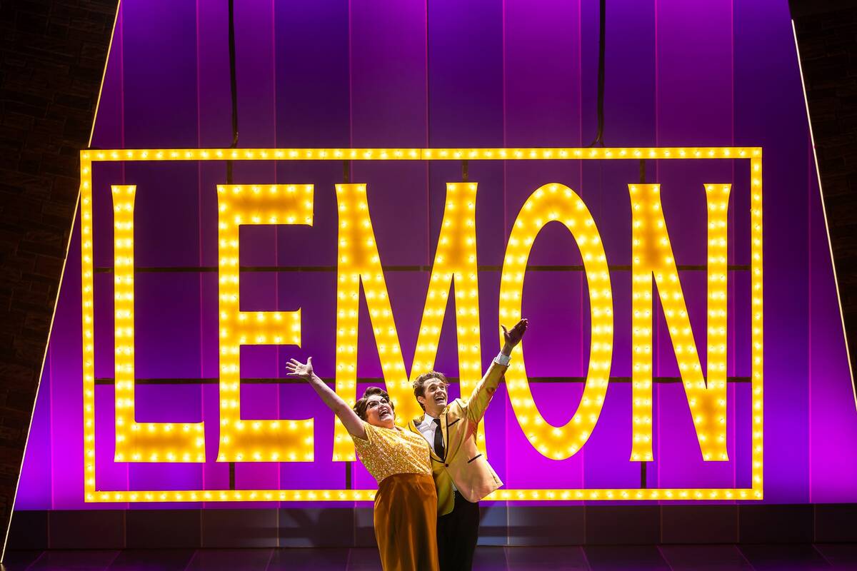 Dan De Luca and Klea Blackhurst are shown in a scene from "The Nutty Professor" at Ogunquit Pla ...