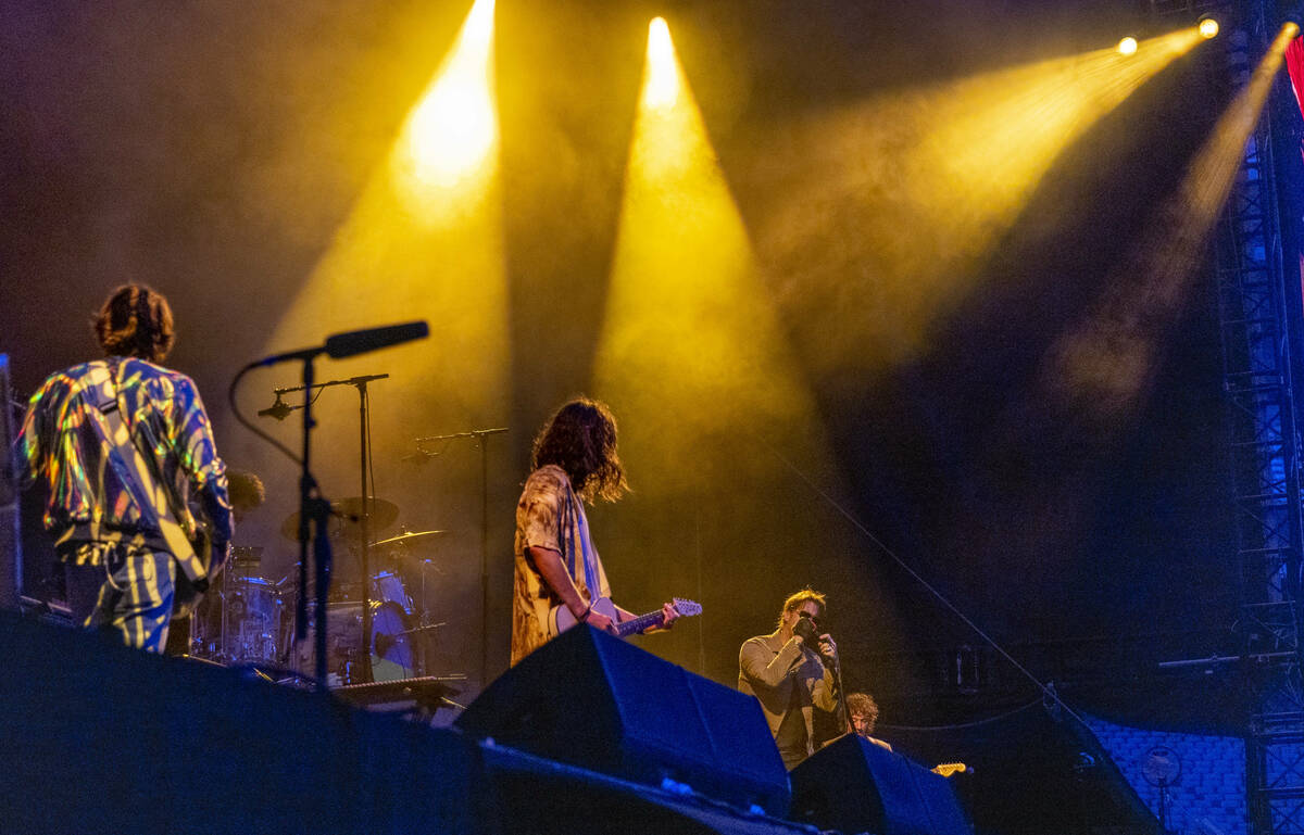 The Strokes perform at Allegiant Stadium on Saturday, Aug. 6, 2022, in Las Vegas. (L.E. Baskow/ ...