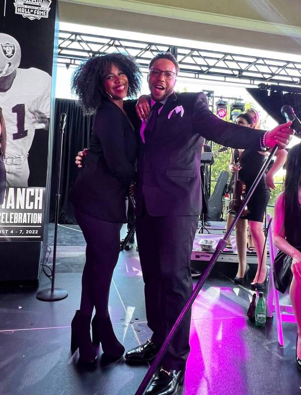 Serena Henry and Fletch Walcott of David Perrico and the Raiders House Band are shown at the Ra ...
