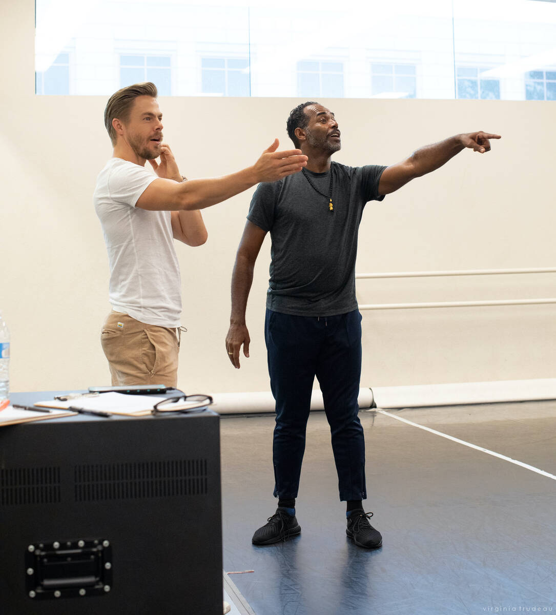 Dance great ant Venetian headliner Derek Hough works with instructor Don Bellamy at Nevada Ball ...