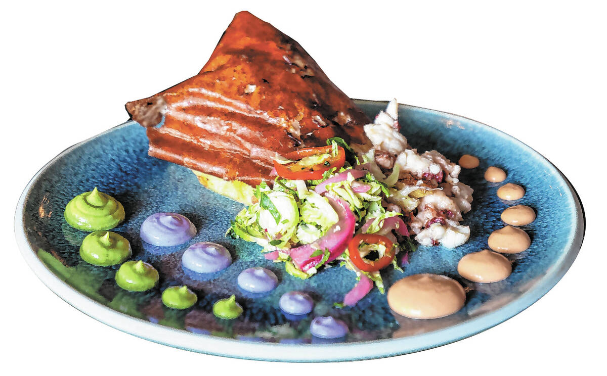 A truffle and butter-poached lobster quesadilla from La Neta Cocina y Lounge in Las Vegas, Wedn ...
