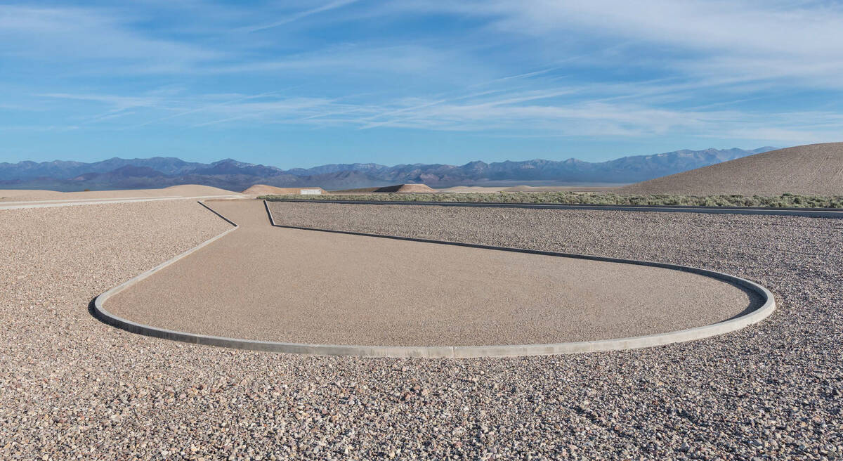 Forty-two years in the making, Michael Heizer's vast land art sculpture "City" is a mile-and-a- ...
