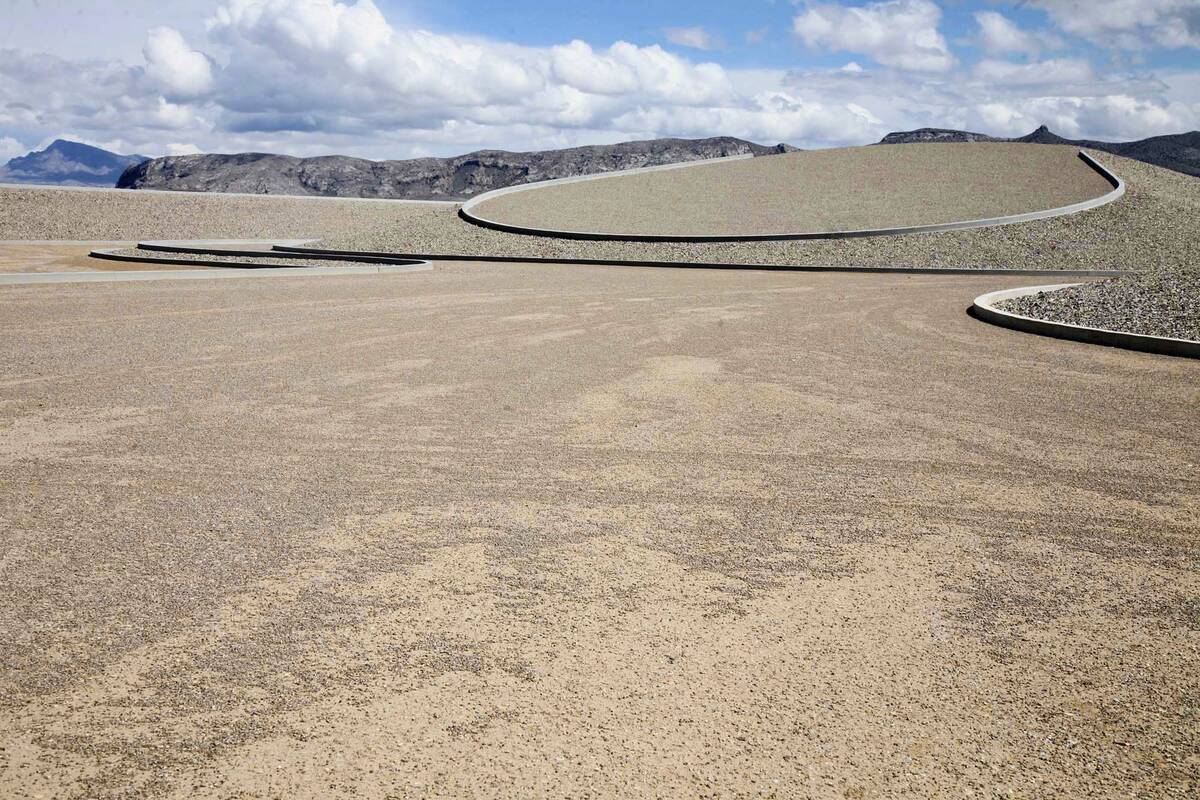 Forty-two years in the making, Michael Heizer's vast land art sculpture "City" is a mile-and-a- ...