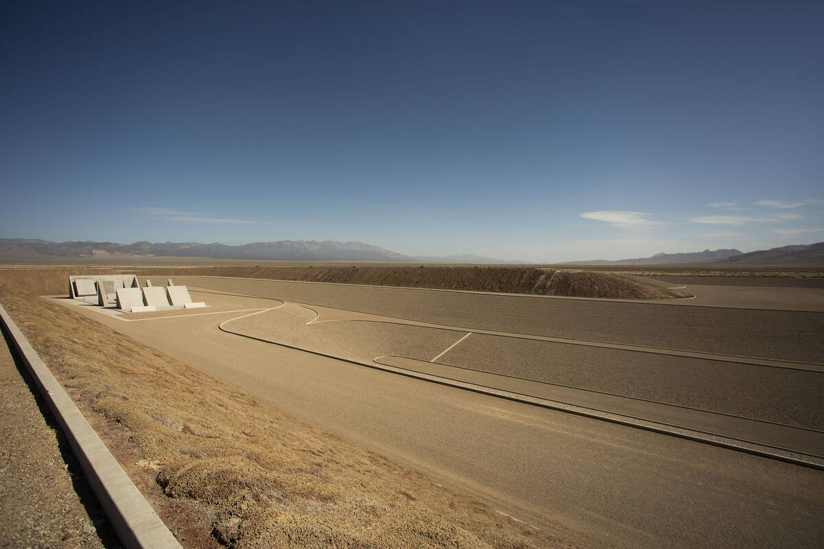 Forty-two years in the making, Michael Heizer's vast land art sculpture "City" is a mile-and-a- ...