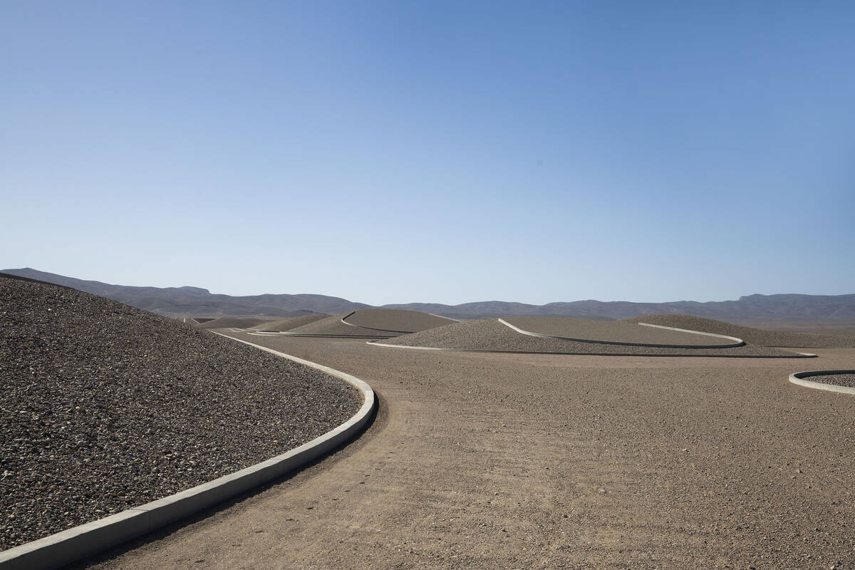 Forty-two years in the making, Michael Heizer's vast land art sculpture "City" is a mile-and-a- ...
