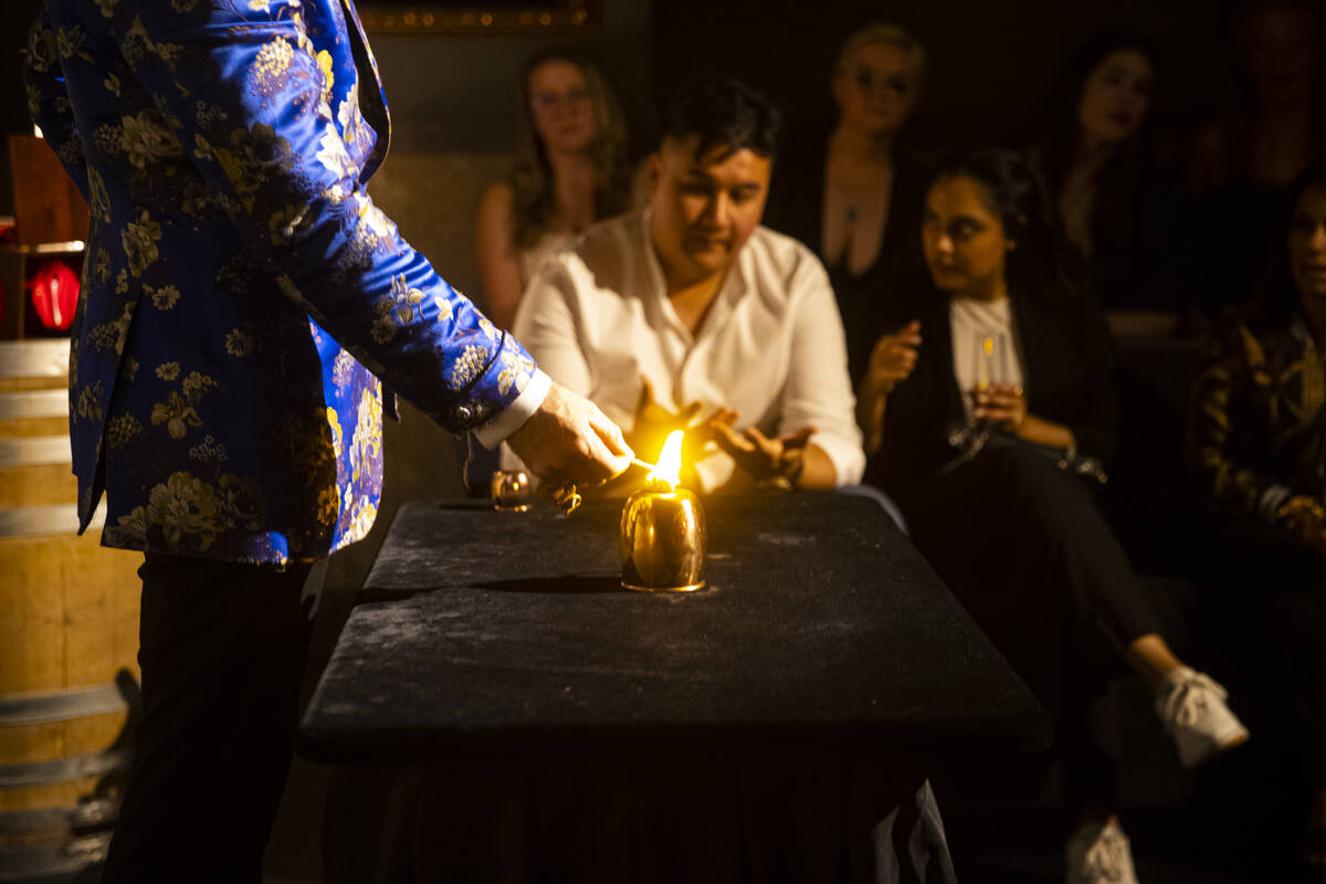 The Magician of The Magician's Study performs on Saturday, Aug. 27, 2022, in Las Vegas. (Chase ...