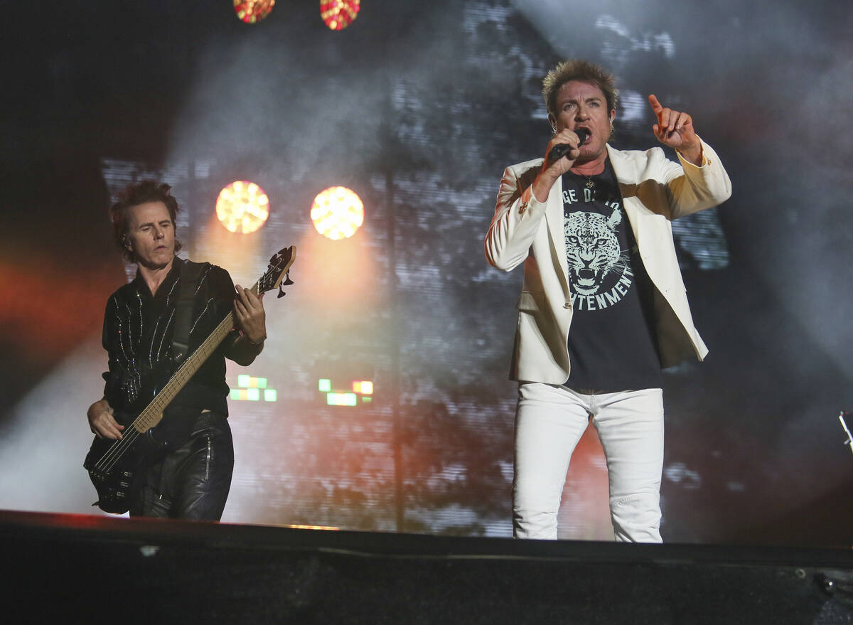 Duran Duran's Simon Le Bon, right, and John Taylor perform on day three of the Austin City Limi ...