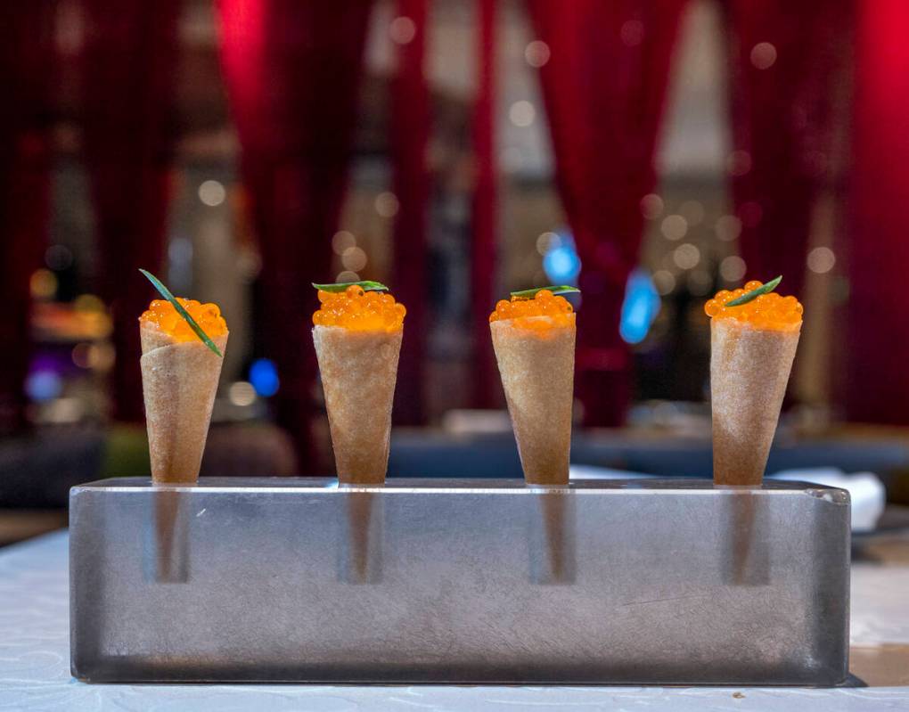 Cono salmón crudo created with the guidance of chef Stephanie Sandfrey of Jaleo in The Cos ...