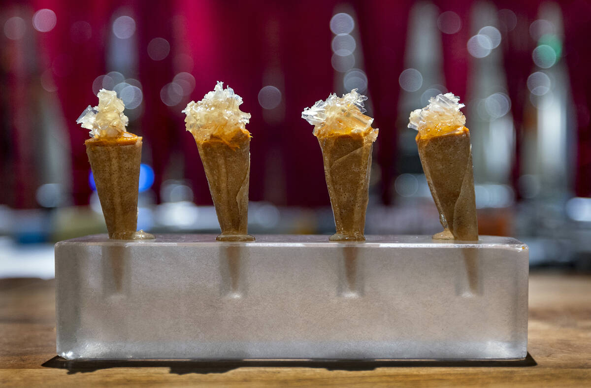 Cono de sobrasada created with the guidance of chef Stephanie Sandfrey of Jaleo in The Cosmopol ...