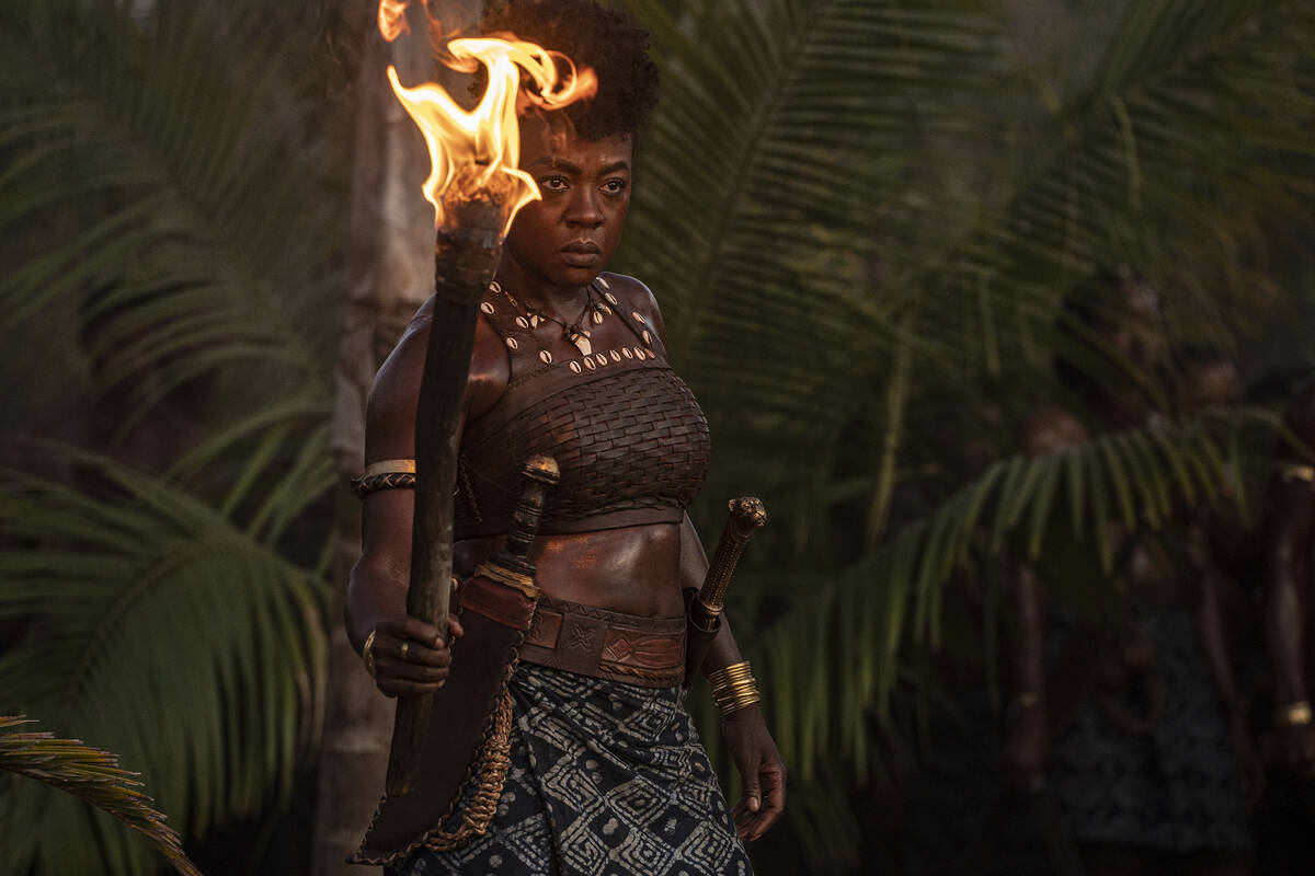 Viola Davis stars in "The Woman King." (Ilze Kitshoff/TriStar Pictures)