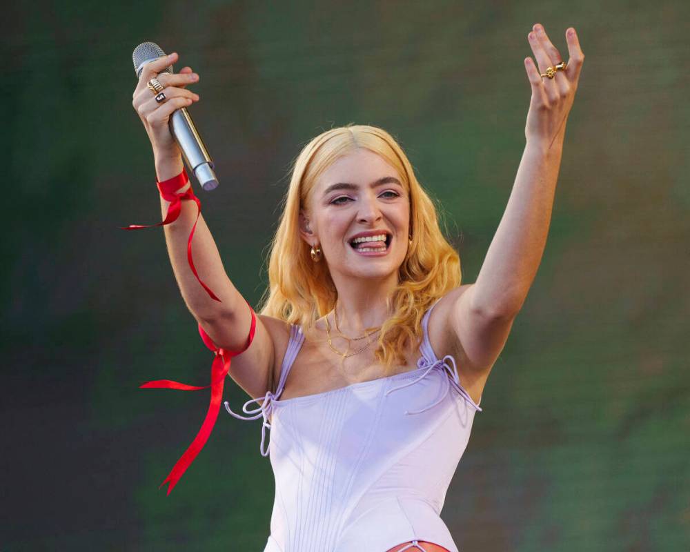 Lorde performs at the Glastonbury Festival in Worthy Farm, Somerset, England, Monday, June 27, ...
