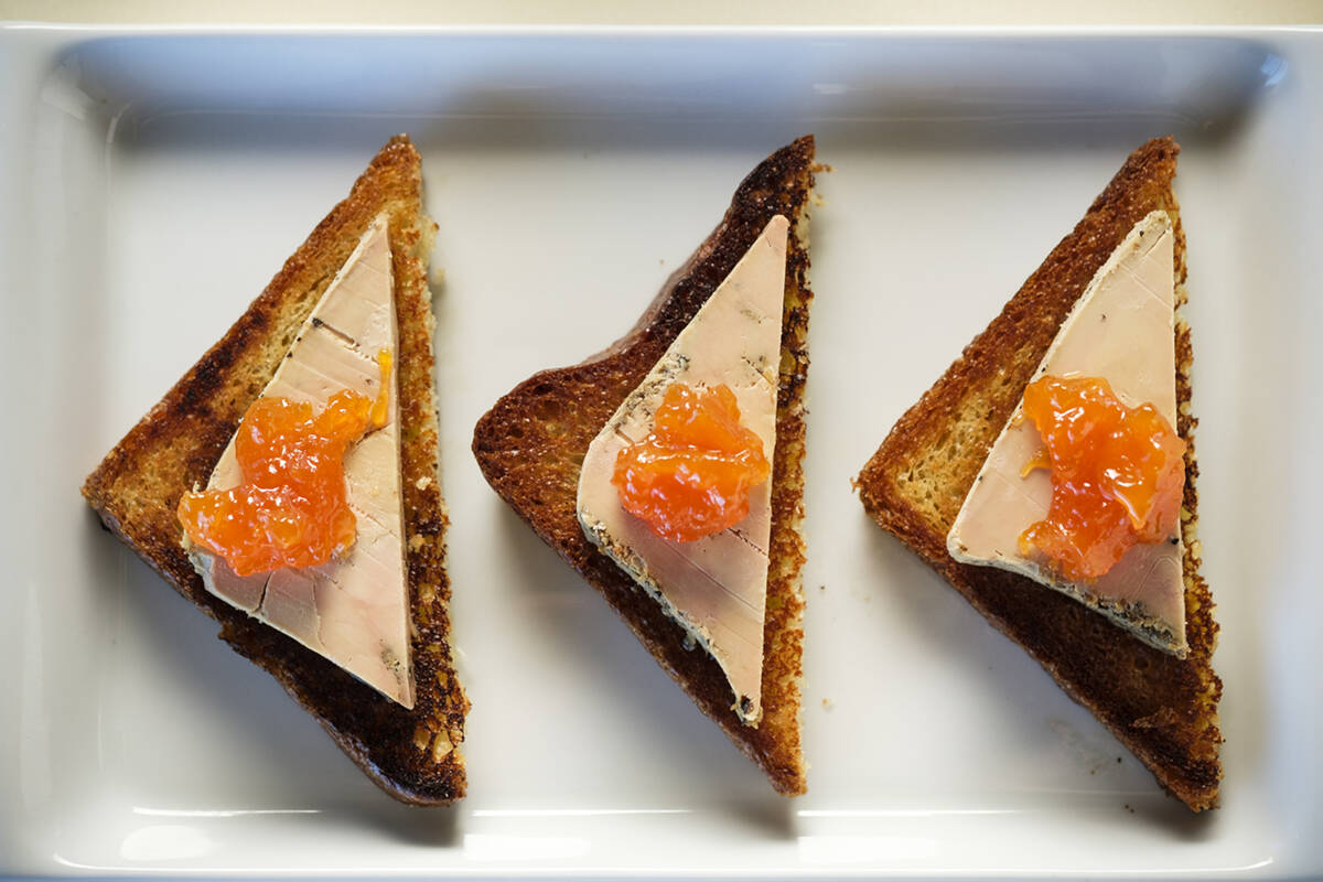 Foie gras from Vetri Cucina, which is reopening on Nov. 1, 2022, on the 56th floor of the Palms ...