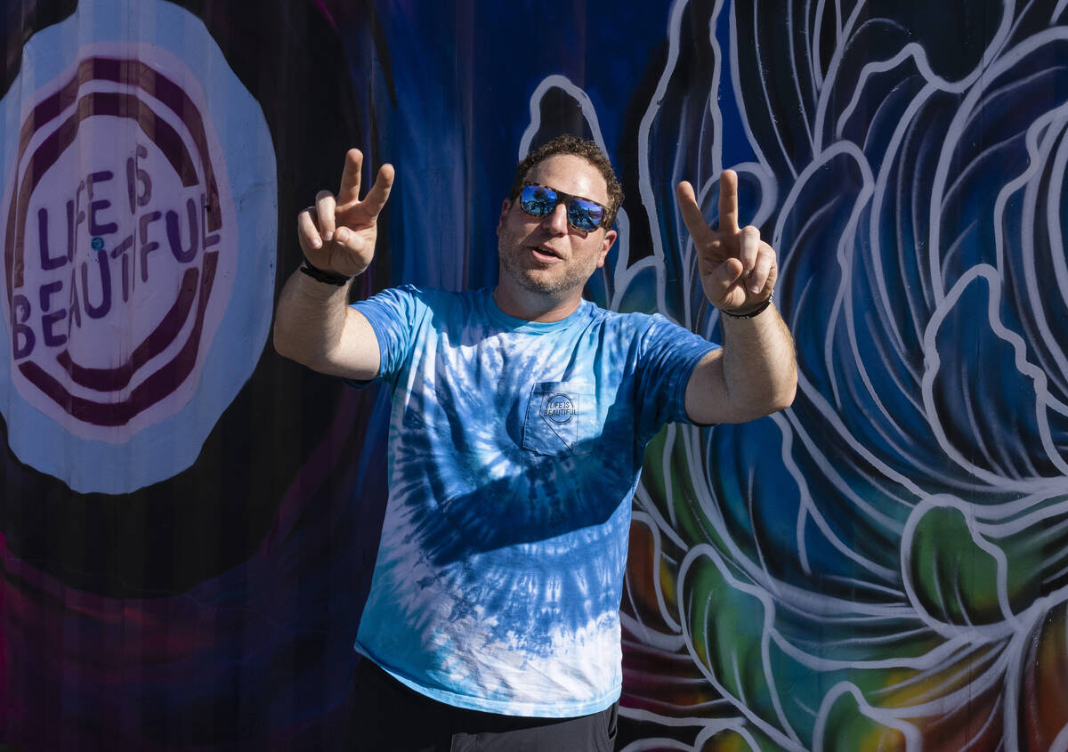 Craig Asher Nyman, head of music and live performances at Life is Beautiful, poses for a photo ...