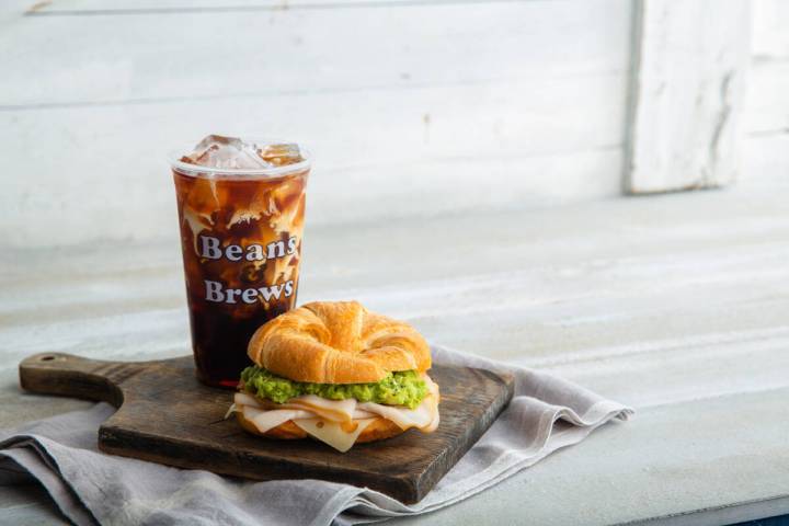 The menu at the first Las Vegas location of Beans & Brews Coffee House, scheduled for the first ...