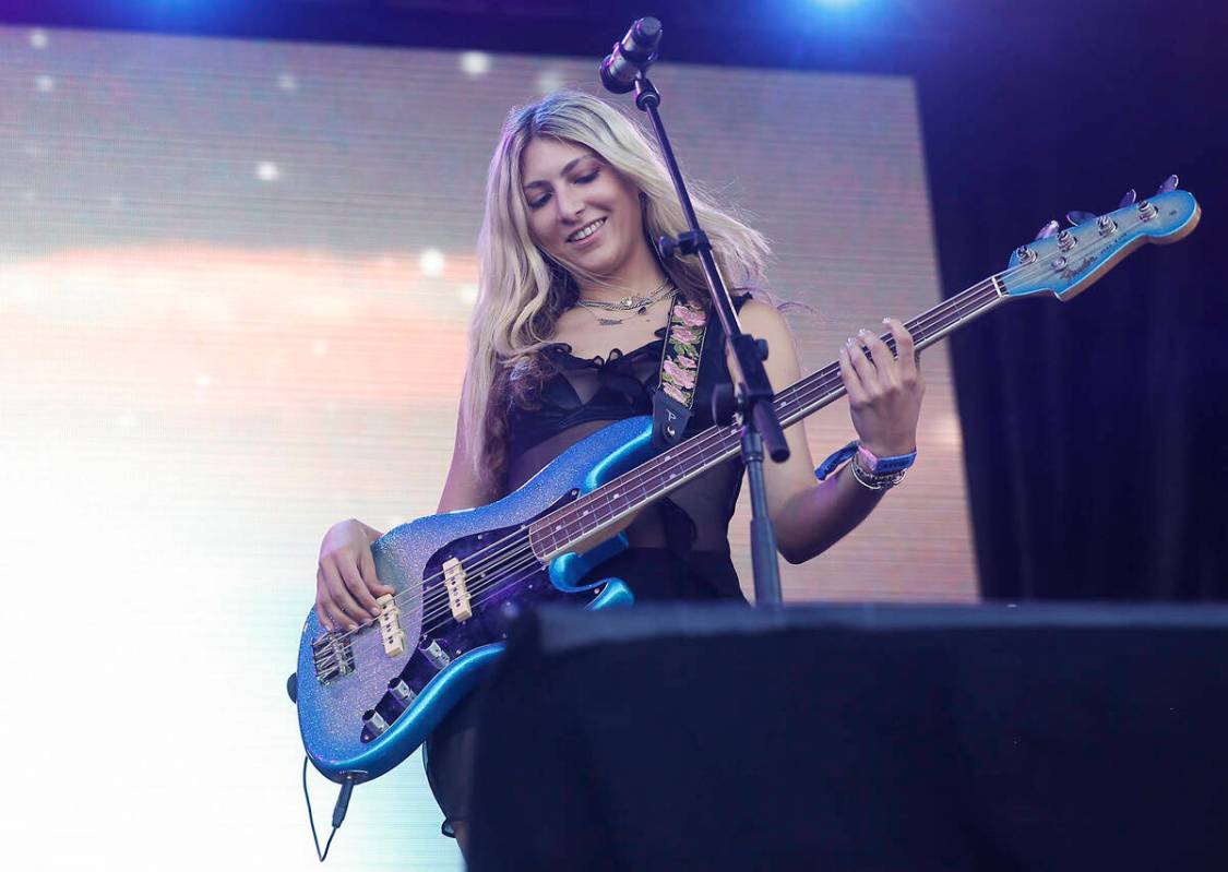 Blu DeTiger performs during the first day of the Life is Beautiful festival on Friday, Sept. 16 ...