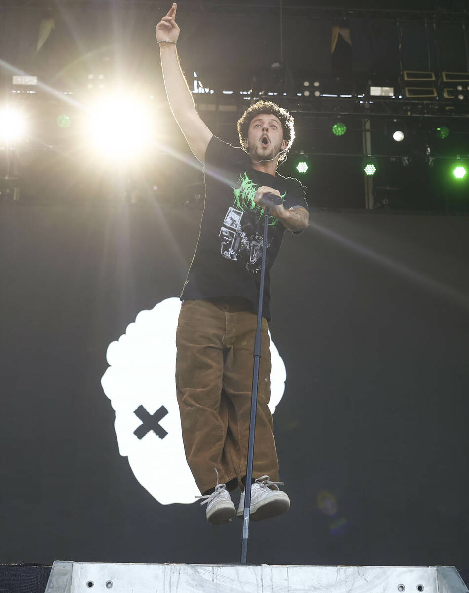 Jordan Edward Benjamin, who goes by grandson, performs during the first day of the Life is Beau ...