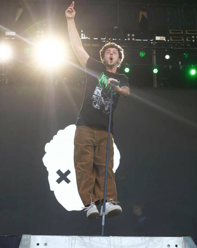 Jordan Edward Benjamin, who goes by grandson, performs during the first day of the Life is Beau ...