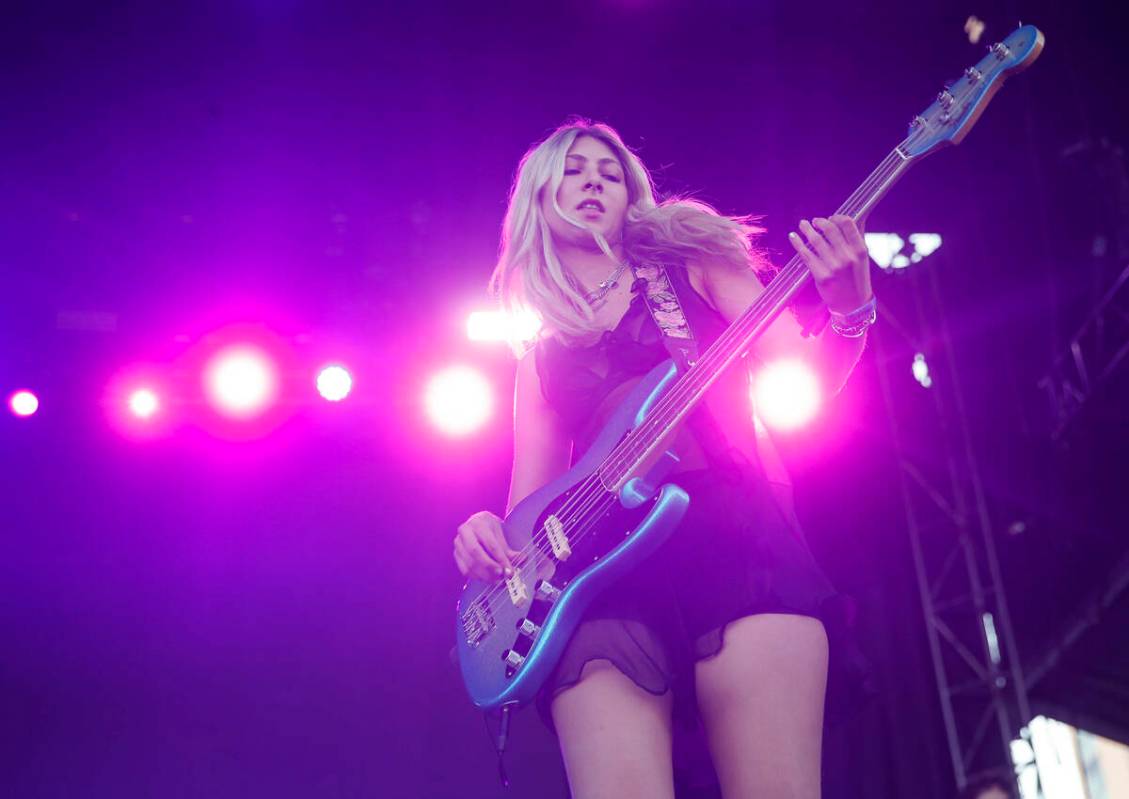 Blu DeTiger performs during the first day of the Life is Beautiful festival on Friday, Sept. 16 ...