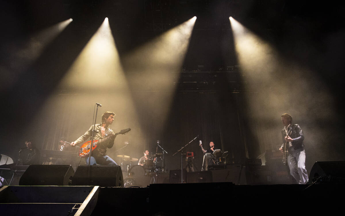 The Arctic Monkeys perform during the first day of the Life is Beautiful festival on Friday, Se ...