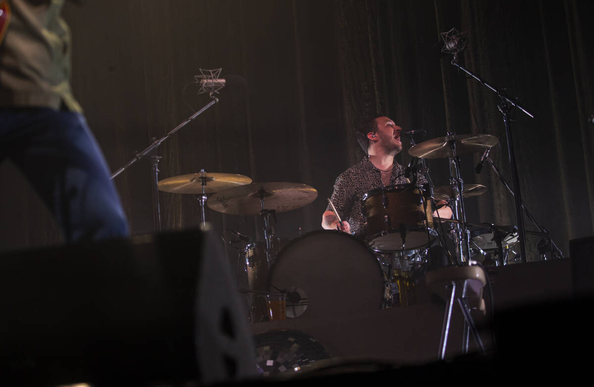 Matt Helders of the Arctic Monkeys performs during the first day of the Life is Beautiful festi ...