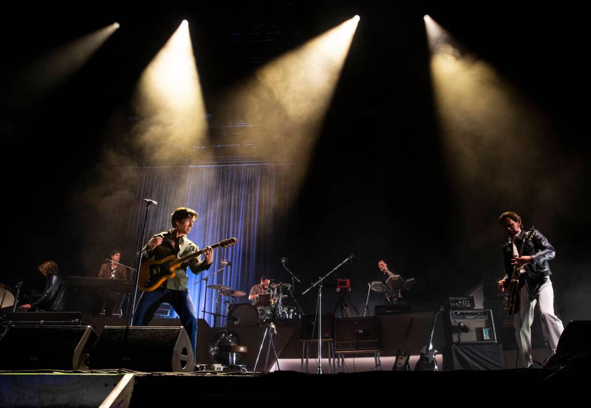 The Arctic Monkeys perform during the first day of the Life is Beautiful festival on Friday, Se ...