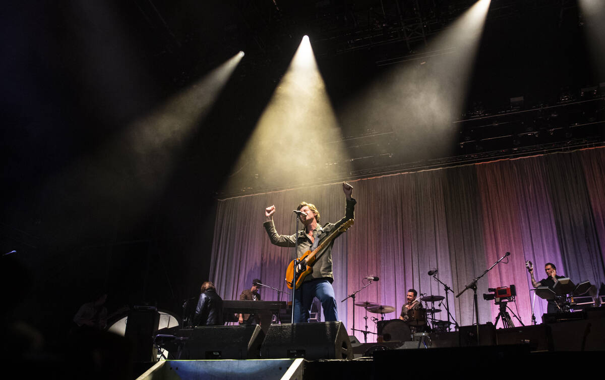 Alex Turner of the Arctic Monkeys performs during the first day of the Life is Beautiful festiv ...