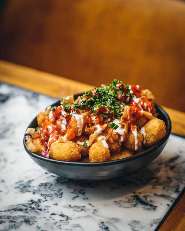 K-Tots from Seoul Bird, a purveyor of Korean Fried chicken in Proper Eats, the food hall schedu ...