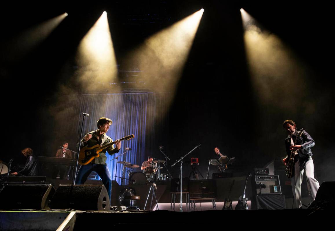 The Arctic Monkeys perform during the first day of the Life is Beautiful festival on Friday, Se ...