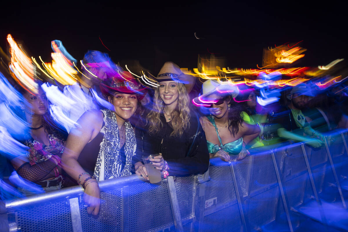 Fans pose for a picture while waiting for Alessia Cara during of the Life is Beautiful festival ...