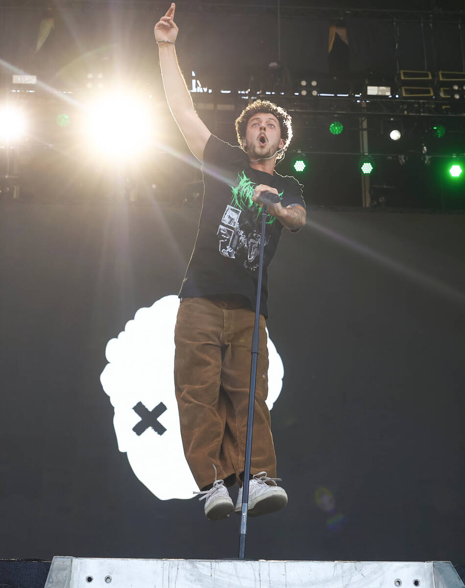 Jordan Edward Benjamin, who goes by grandson, performs during the first day of the Life is Beau ...