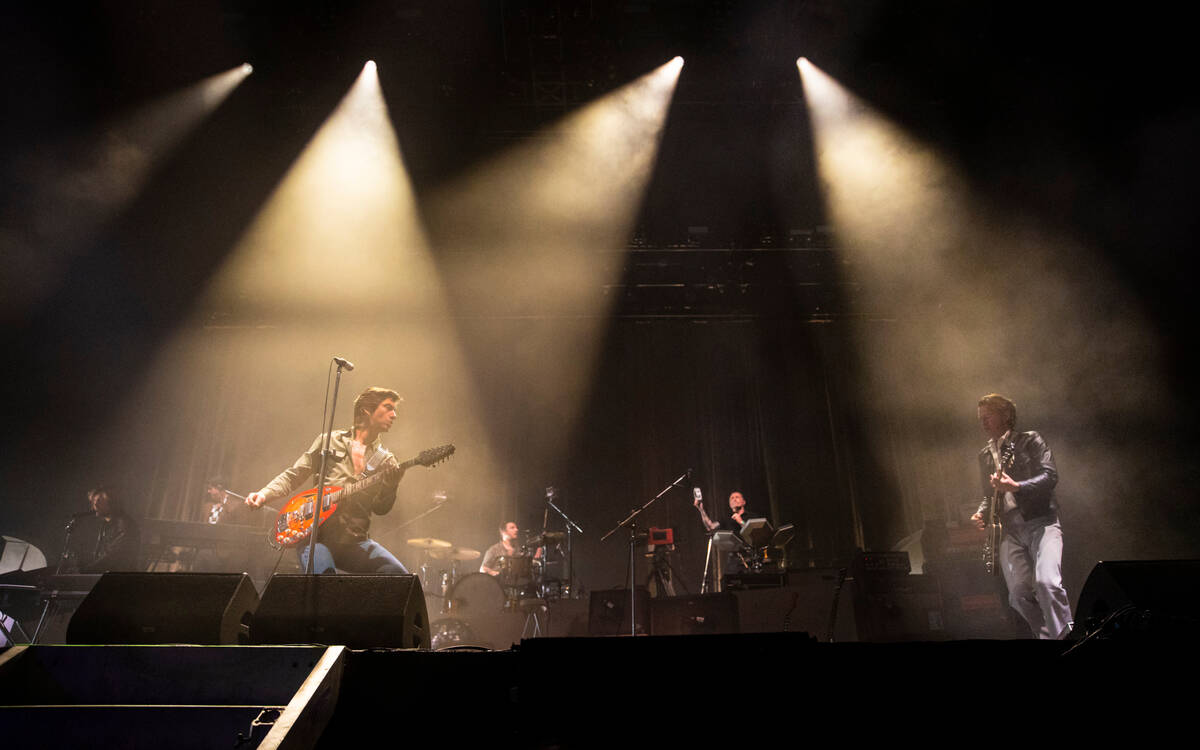 The Arctic Monkeys perform during the first day of the Life is Beautiful festival on Friday, Se ...