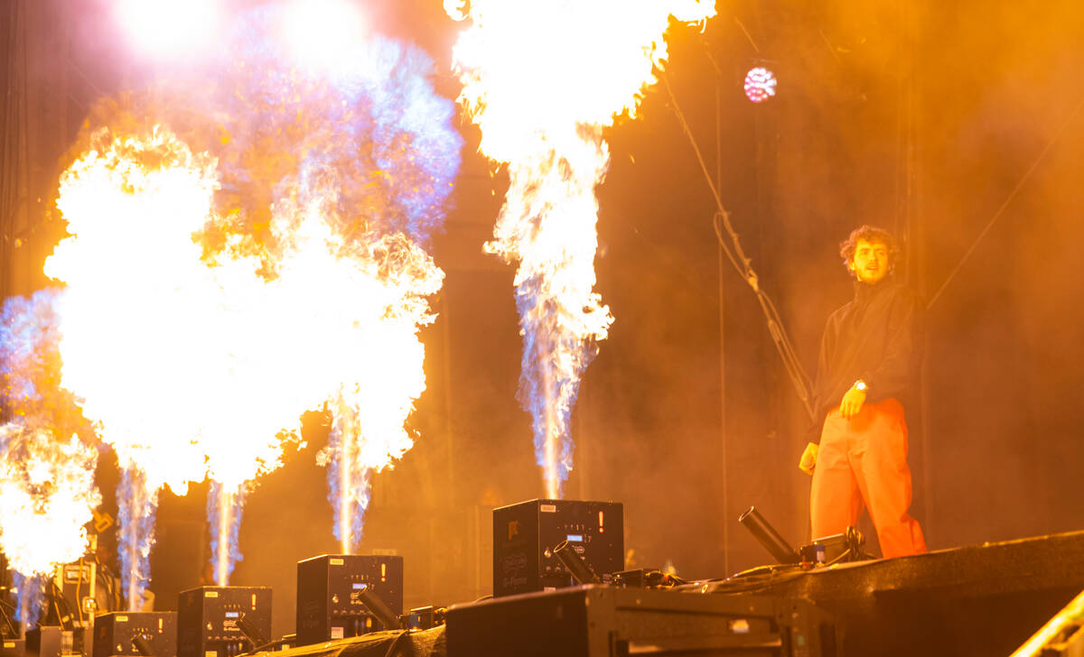Jack Harlow performs during the Life is Beautiful festival on Sunday, Sept. 18, 2022, in downto ...