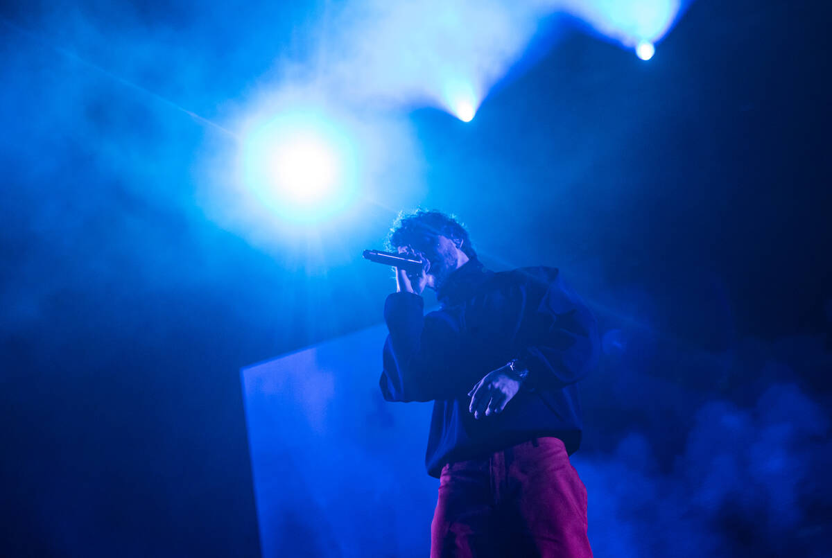 Jack Harlow performs during the Life is Beautiful festival on Sunday, Sept. 18, 2022, in downto ...