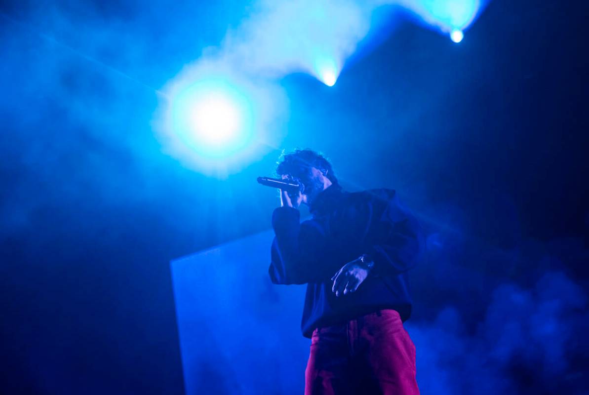 Jack Harlow performs during the Life is Beautiful festival on Sunday, Sept. 18, 2022, in downto ...