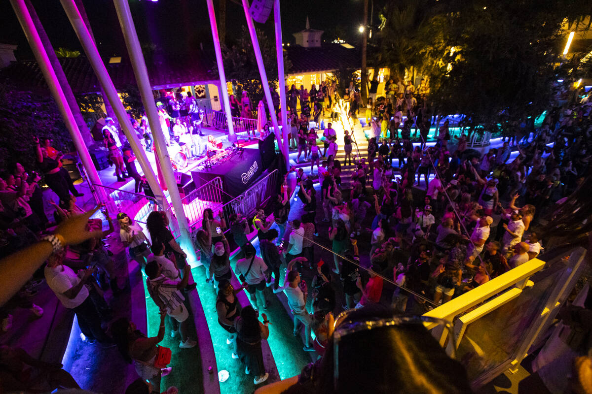 DJ Angie Vee performs during the Life is Beautiful festival on Sunday, Sept. 18, 2022, in downt ...