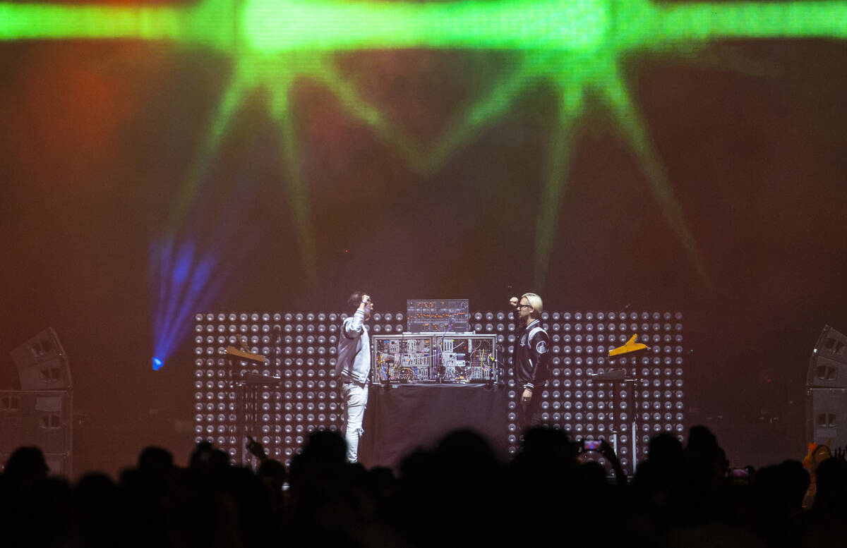 Kasablanca performs during the Life is Beautiful festival on Sunday, Sept. 18, 2022, in downtow ...