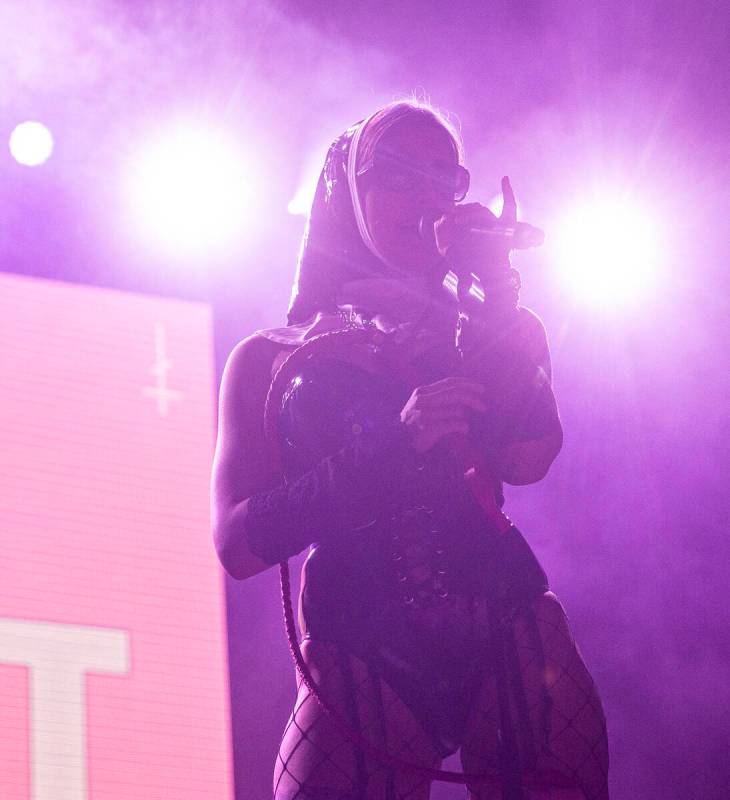 Nadezhda Tolokonnikova of Pussy Riot performs during the Life is Beautiful festival on Sunday, ...