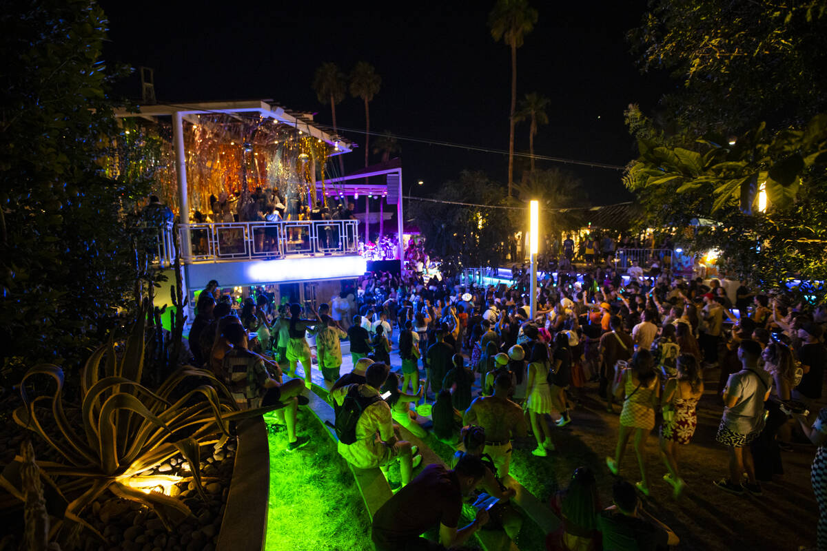 DJ Angie Vee performs during the Life is Beautiful festival on Sunday, Sept. 18, 2022, in downt ...