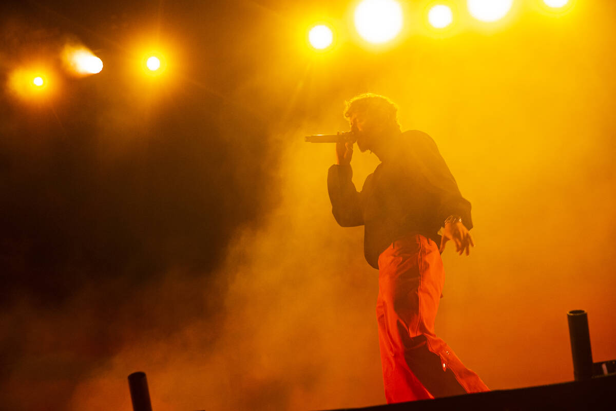 Jack Harlow performs during the Life is Beautiful festival on Sunday, Sept. 18, 2022, in downto ...