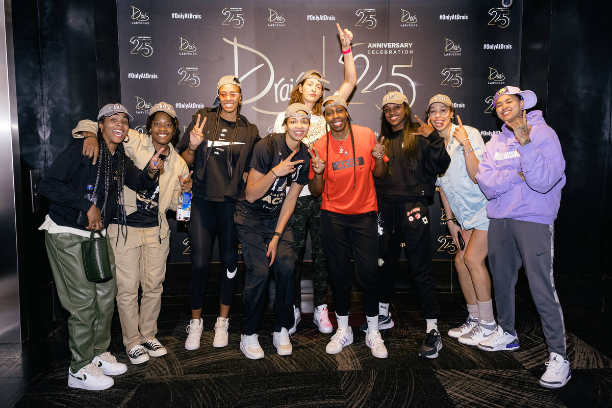 Members of the Las Vegas Aces party at Drai's Nightclub at The Cromwell after wining the WNBA c ...