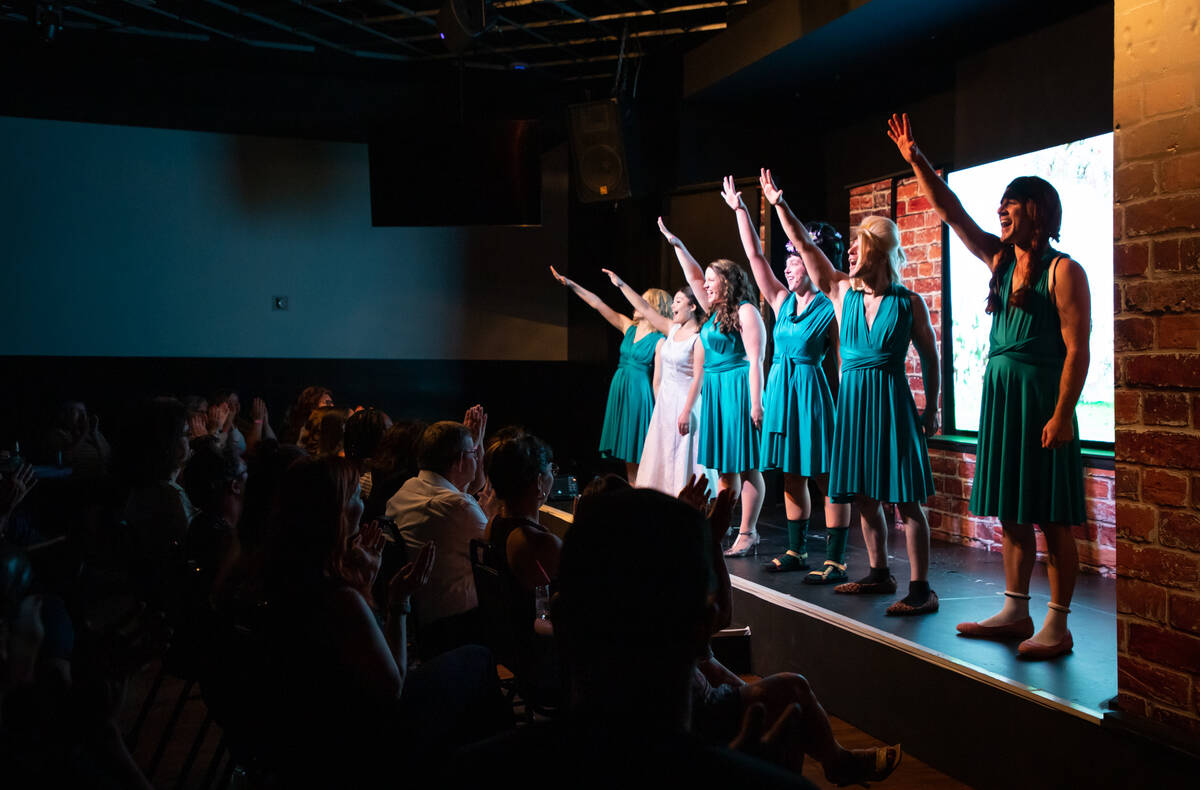 Nicole Unger, Maile Onsaga, Erin Balstar, McKena Silva, Jackson Tobiska and Luke Striffler perf ...