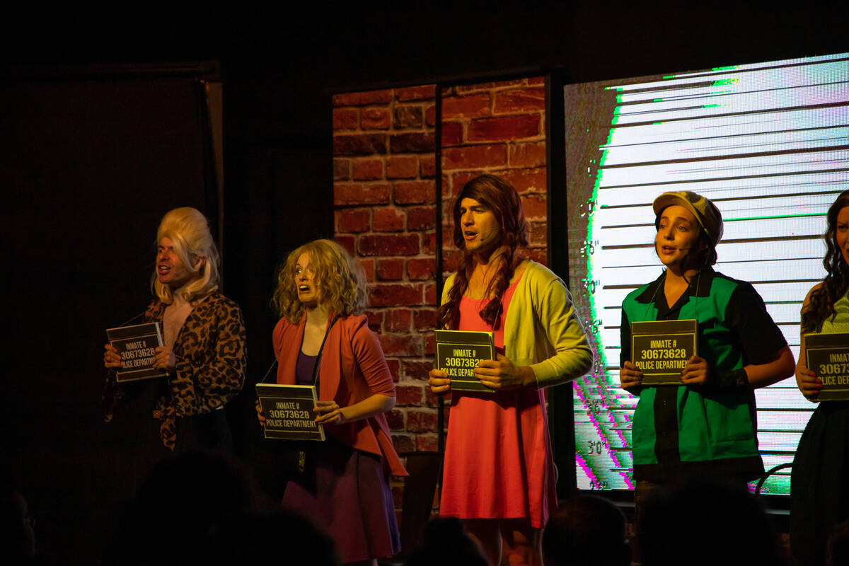 Jackson Tobiska, Nicole Unger, Luke Striffler and McKena Silva perform in a new musical parody ...