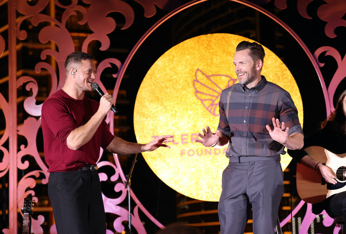 Dan Reynolds and Joel McHale attend Imagine Dragons' eighth annual Tyler Robinson Foundation Ri ...