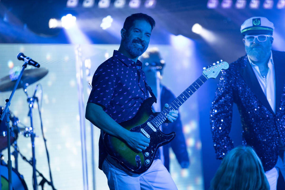 Larry Esparza of The Docksiders performs during a show at the Rio hotel-casino in Las Vegas, Sa ...